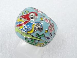 エナメル　クリスタル　指輪(12号)